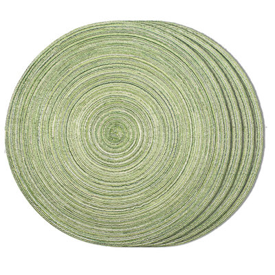 Round Braided Placemats Set of 4 Place mats for Dining Tables Woven Heat Resistant Table Mats 15 inch