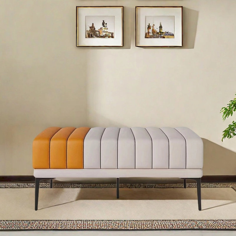 Banc de vestiaire et vestiaire, H 17,72 po x l 55,12 po x P 18,9 po
