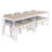 Oak Metal Base Dining Table
