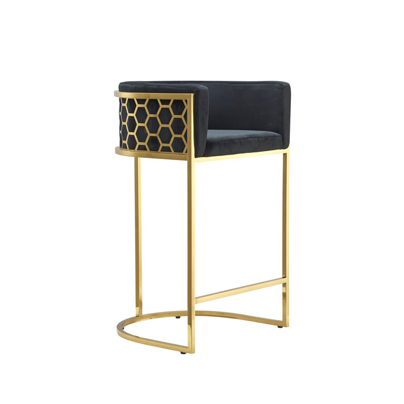 Mells Upholstered Counter Stool with Metal Frame