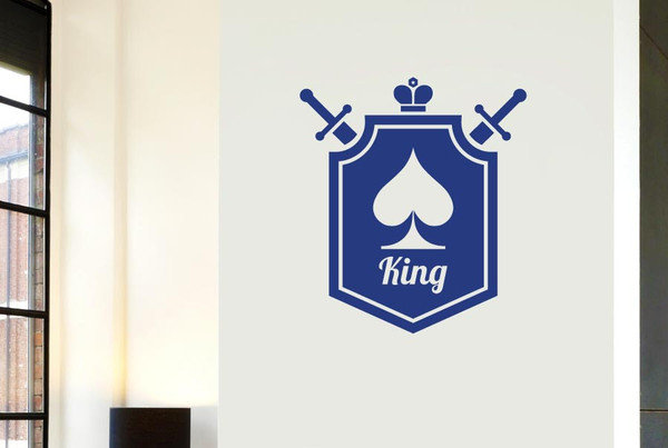 King of Spades Shield Wall Sticker