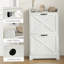 Armoire à chaussures mince pour le vestibule, armoire de rangement dissimulée pour chaussures avec 2 tiroirs rabattables