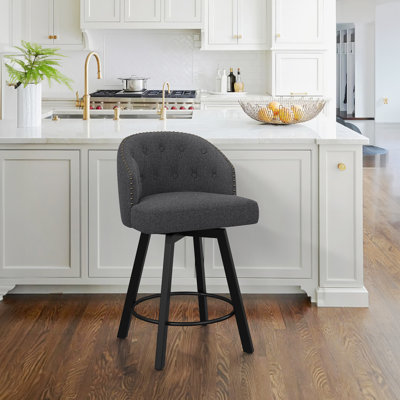Elyan Swivel Upholstered Counter Stool