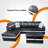 3 - Piece Semi Pu Synthetic Leather Sectional-1208695489