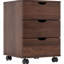 Classeur vertical à 3 tiroirs avec classeurs mobiles en bois sous le bureau pour roulettes (entièrement assemblé)-348467182