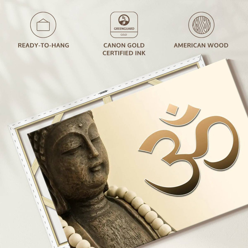 Adella Buddha Om Sign, 30" H x 45" W