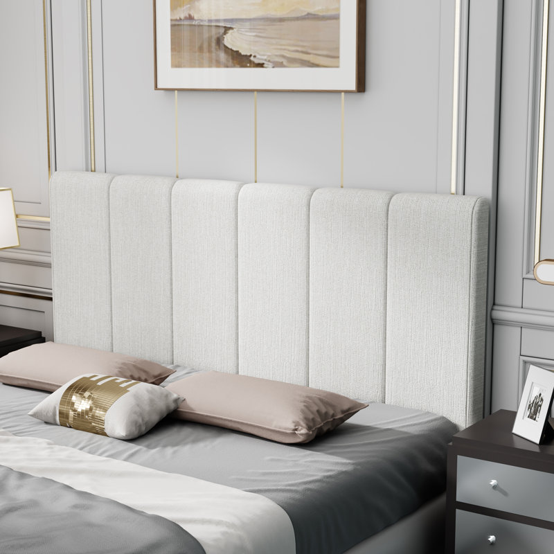 Dacoma Upholstered Headboard, Cream, Queen