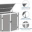 42 Cu. Ft. Weatherproof Resin Outdoor Storage Unit with Lockable Double Doors | UV-Protected Horizontal Cabinet for Trash Cans, Garden Tools & Pool Accessories