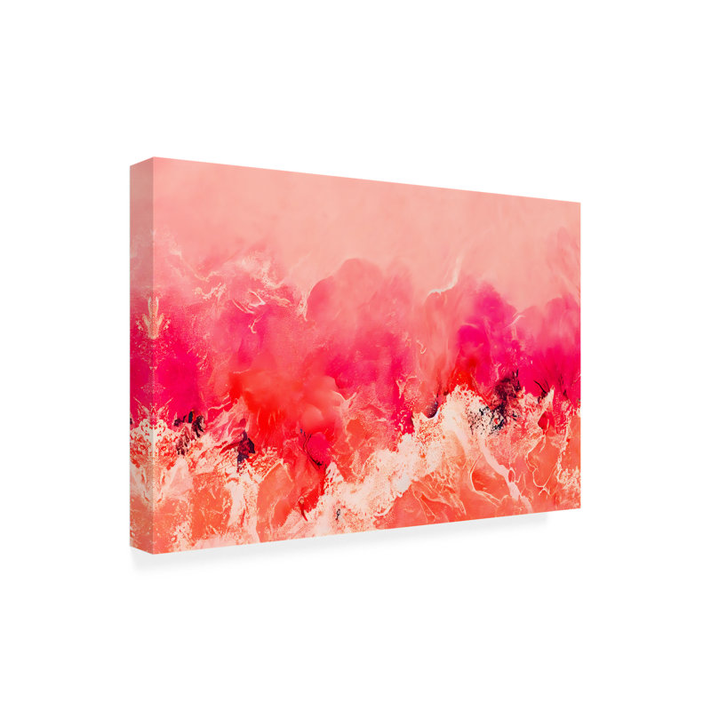 Adaia, vague rose sur toile, H 16 po x l 24 po x P 2 po