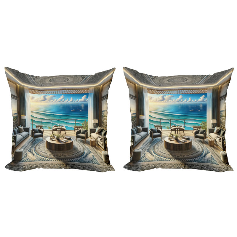 429971_Ambesonne, housse de coussin 2 pièces, H 24 po x l 24 po