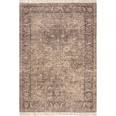  Tapis persan médaillon à pampilles