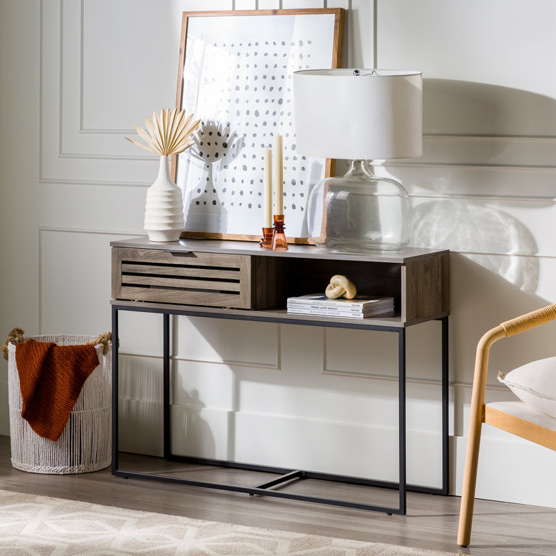 Kiichirou 42'' Console Table, Slate Gray