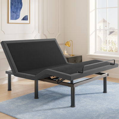 T450 Adjustable Bed Frame Full with Remote, Ergonomic Adjustable Base with Head & Foot Incline, Zero Gravity, Nightlight, Quiet Motor, and 3 Height-Adjustable Legs, Easy Assembly