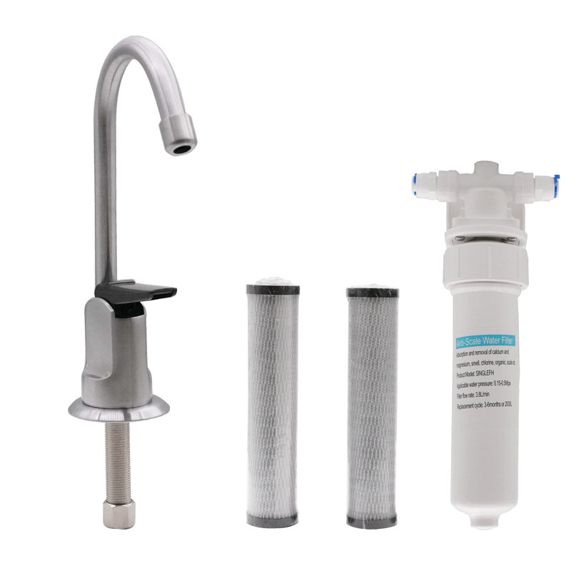 Westbrass Kitchen Faucet with Soap Dispenser, Stainless Steel