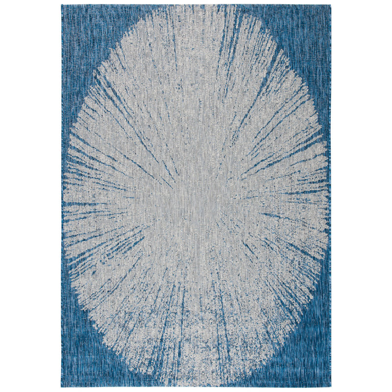 Tapis d'intérieur / extérieur Amabella Performance Abstract, Rectangle 8 pi x 10 pi