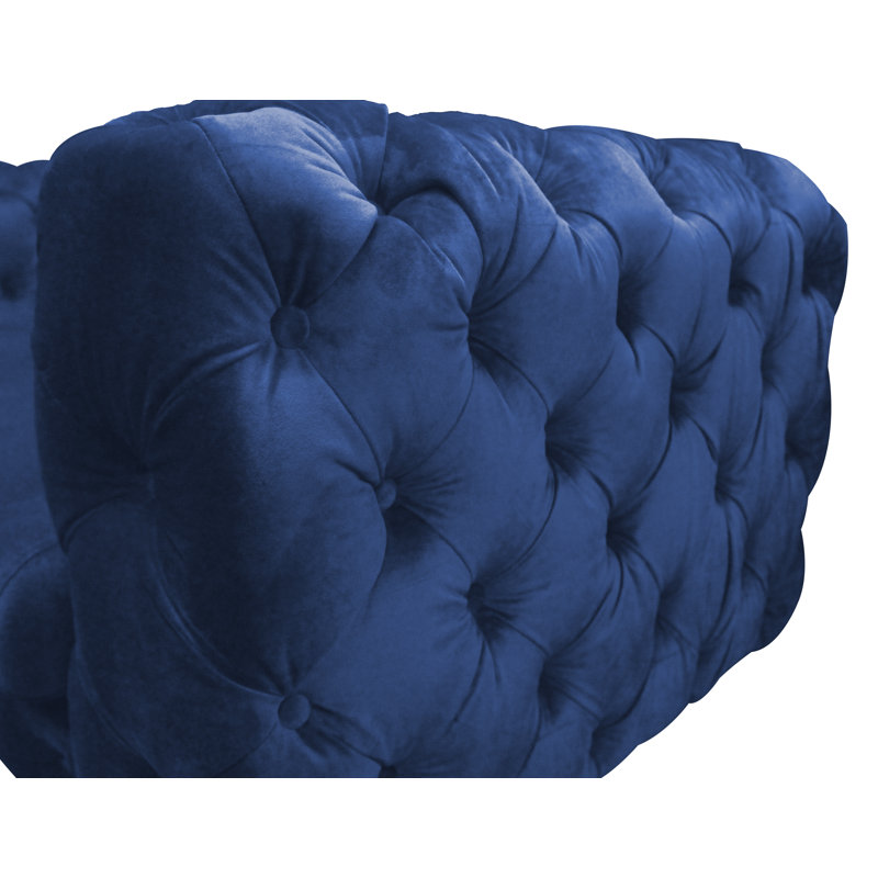 Segal 63'' Velvet Loveseat, Blue