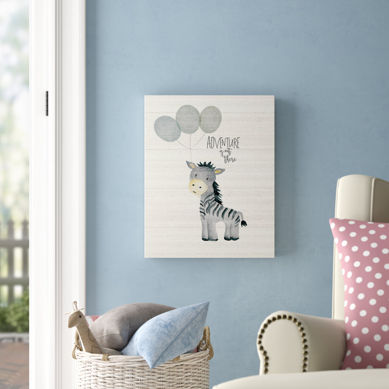 L’aventure d’ambiance est zèbre, art sur toile, H 20 po x l 16 po x P 1,5 po