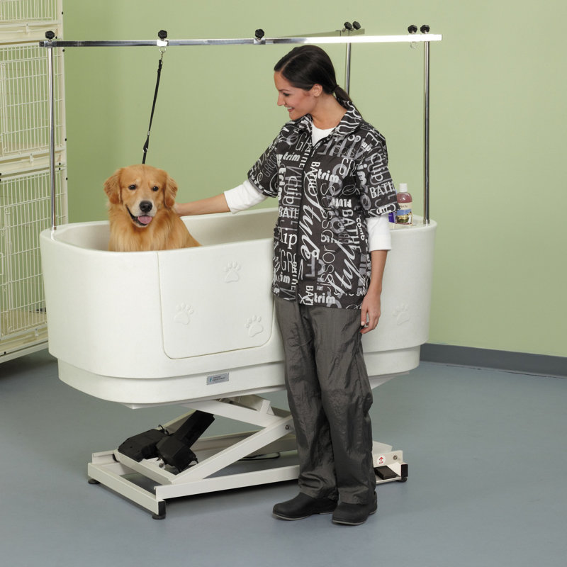 Baignoire de toilettage Poly Pro Lift, blanc