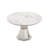 47" Round Marble Dining Table, Modern Kitchen Table with High Gloss Faux Marble Tabletop and Stainless Steel Base for Dining Room, Kitchen(only table)