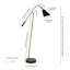 Lampe sur pied à bras pivotant 58,75 po Vidal