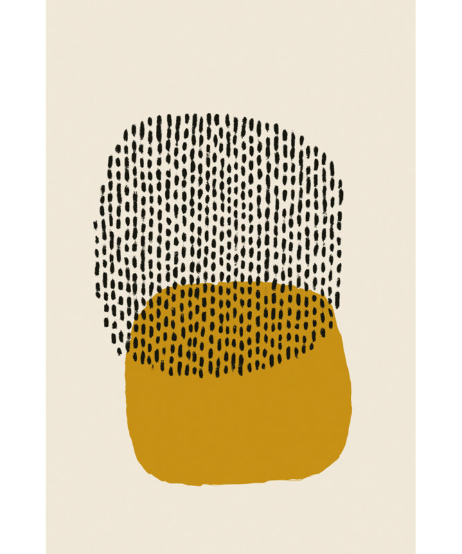 Dotlandno08 by Treechild — Abstract Wall Art, 12 × 18, Framed Canvas, Tan