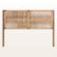 Tête de lit Rae noyer brun avec sangle de style bohémien, H 40,03 po x l 61,99 po x P 1,83 po