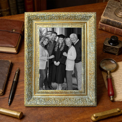 Cadre photo 11 pièces x 11 po style antique or 11 po x 14 po