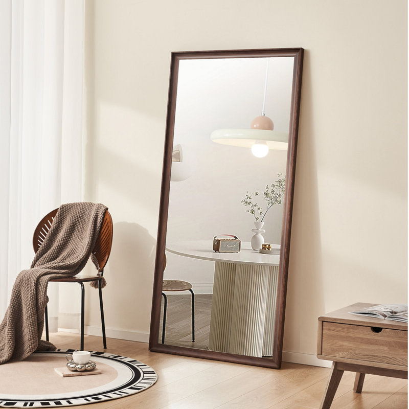 Full Length Mirror 70"X 31",  Wall-Mounted Mirror, Faux Wooden Frame,Vintage Full Length Mirror,Stylish Big And Tall Body Mirror
