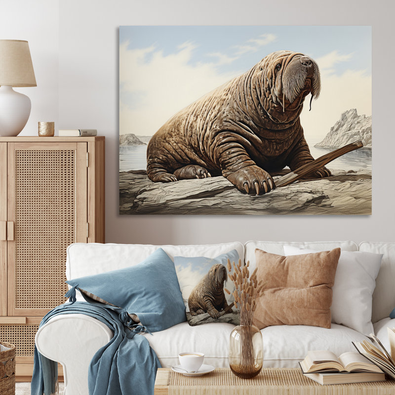Morse de Regal sur toile, H 12 po x l 20 po x P 1 po, Toile tendue