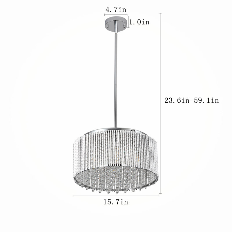 Luminaire moderne en cristal de style lustre moderne en cristal, solide et durable