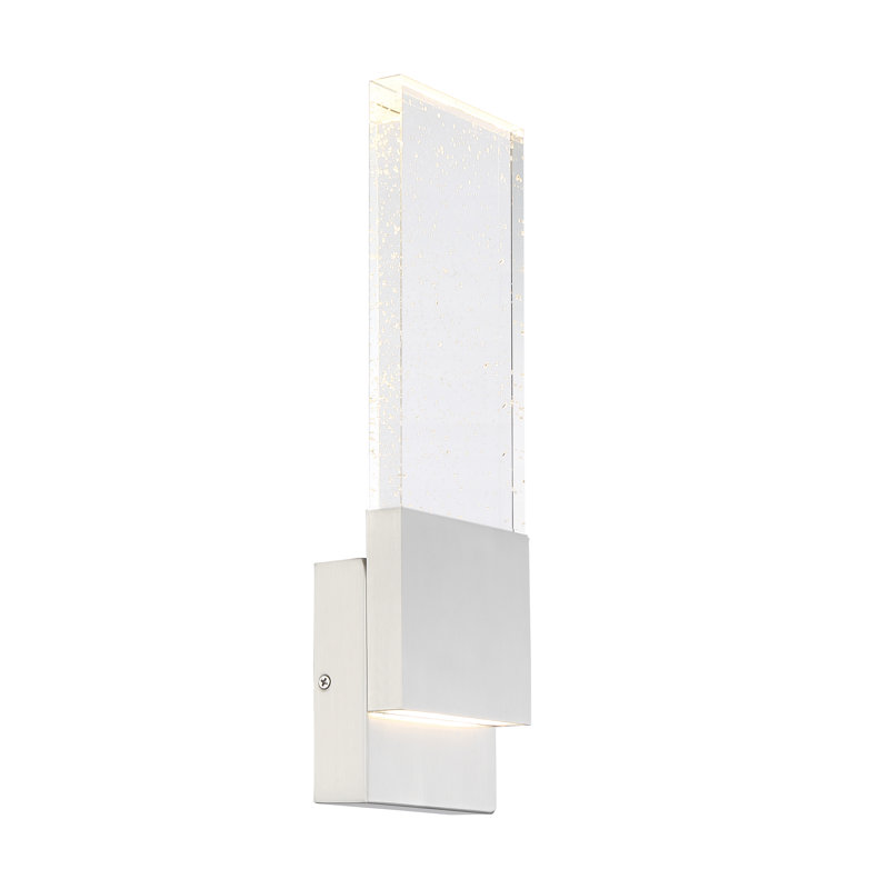 Luminaire encastré 1 lumière DEL Gwern 13W, Nickel poli