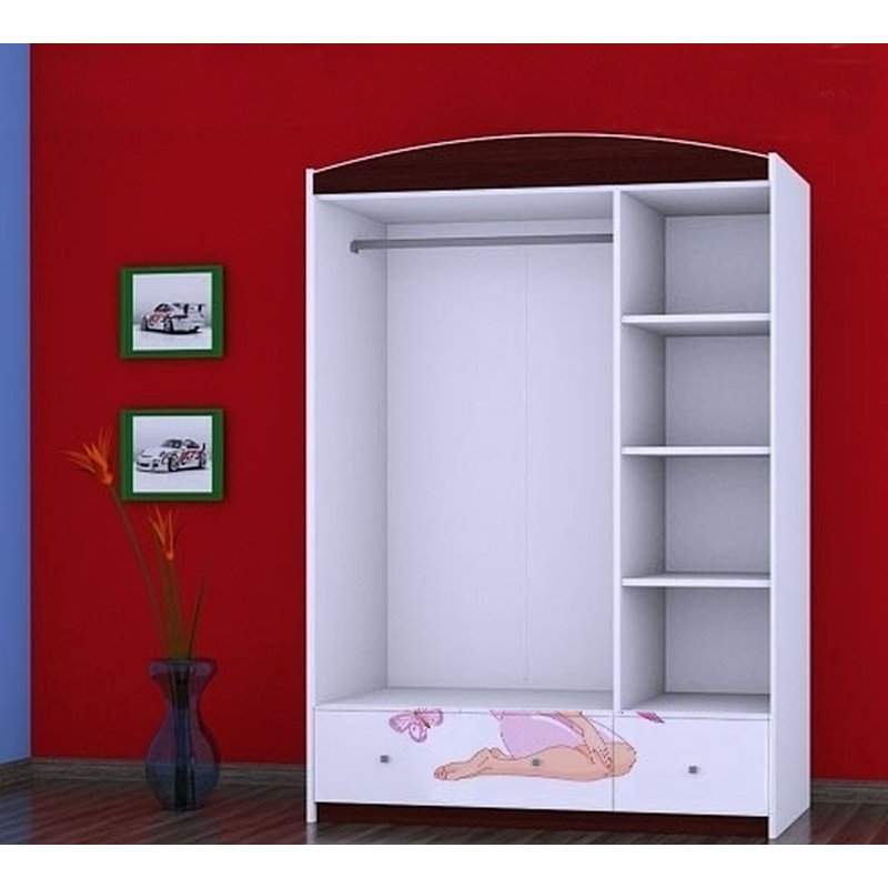 Irmtraud 3 Door Wardrobe, Black