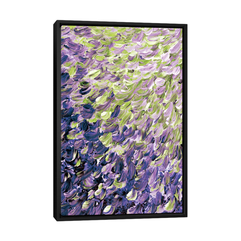 «Frosted Feathers III», reproduction d'art sur toile tendue, Toile avec cadre noir, H 26 po x l 18 po x P 1,5 po