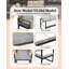 Ensemble de conversation de patio moderne en aluminium 7 pièces avec table basse - Canapé modulaire d'extérieur durable pour balcon, jardin, terrasse, cour, gris-318876825