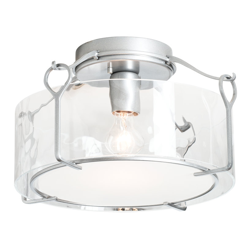 Bow 1 - Light Semi Flush Mount, Water Clear, Vintage Platinum