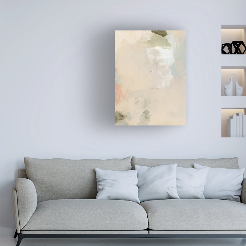 Muted Pastel Abstract Canvas Art in Soft Hues, 24x32
