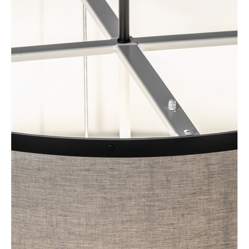 36" Wide Cilindro Textrene Two Tier Pendant
