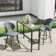 3 Pieces Patio Bar Table And Bar Stool Set