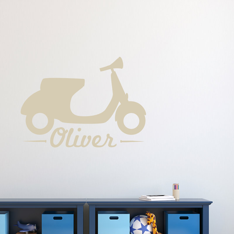 Adhésif décoratif scooter, Beige clair, Oui