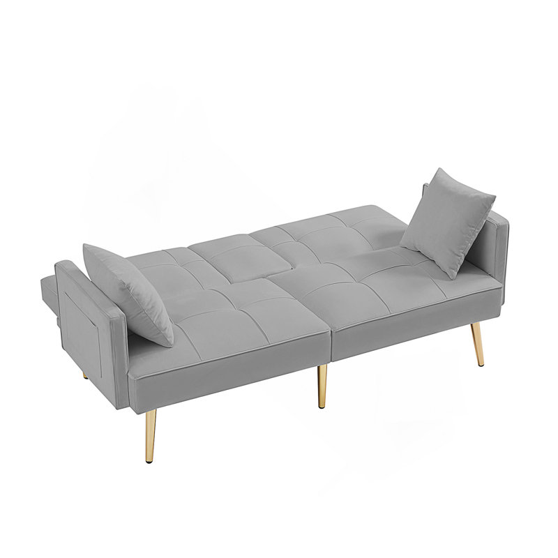 Canapé-lit 69,2 po, Gris