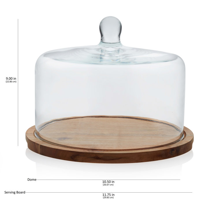 Buy Round Rotating Cake Stand, Cake Display Box/porcelain Plate Server  Platter, Acrylic Dome Bell cover - 33cm (Designed) Online - Shop on  Carrefour UAE