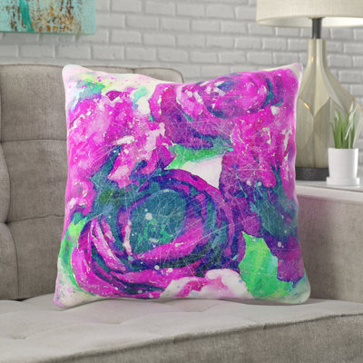 Coussin décoratif fleurs Gaen