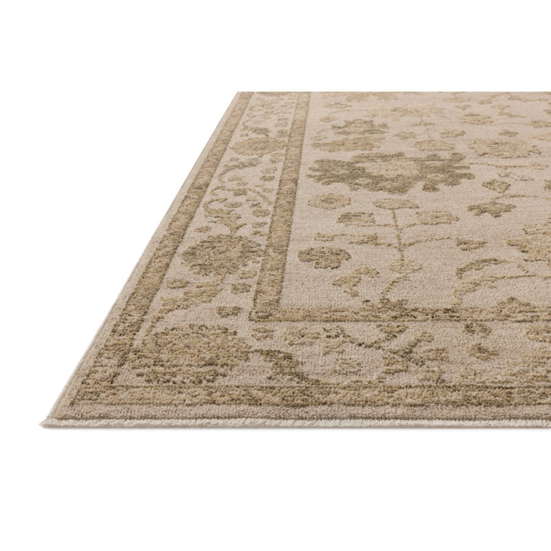 Bungalow Rose Wrobel Dove / Forest Area Rug, Runner 2'7" x 12'