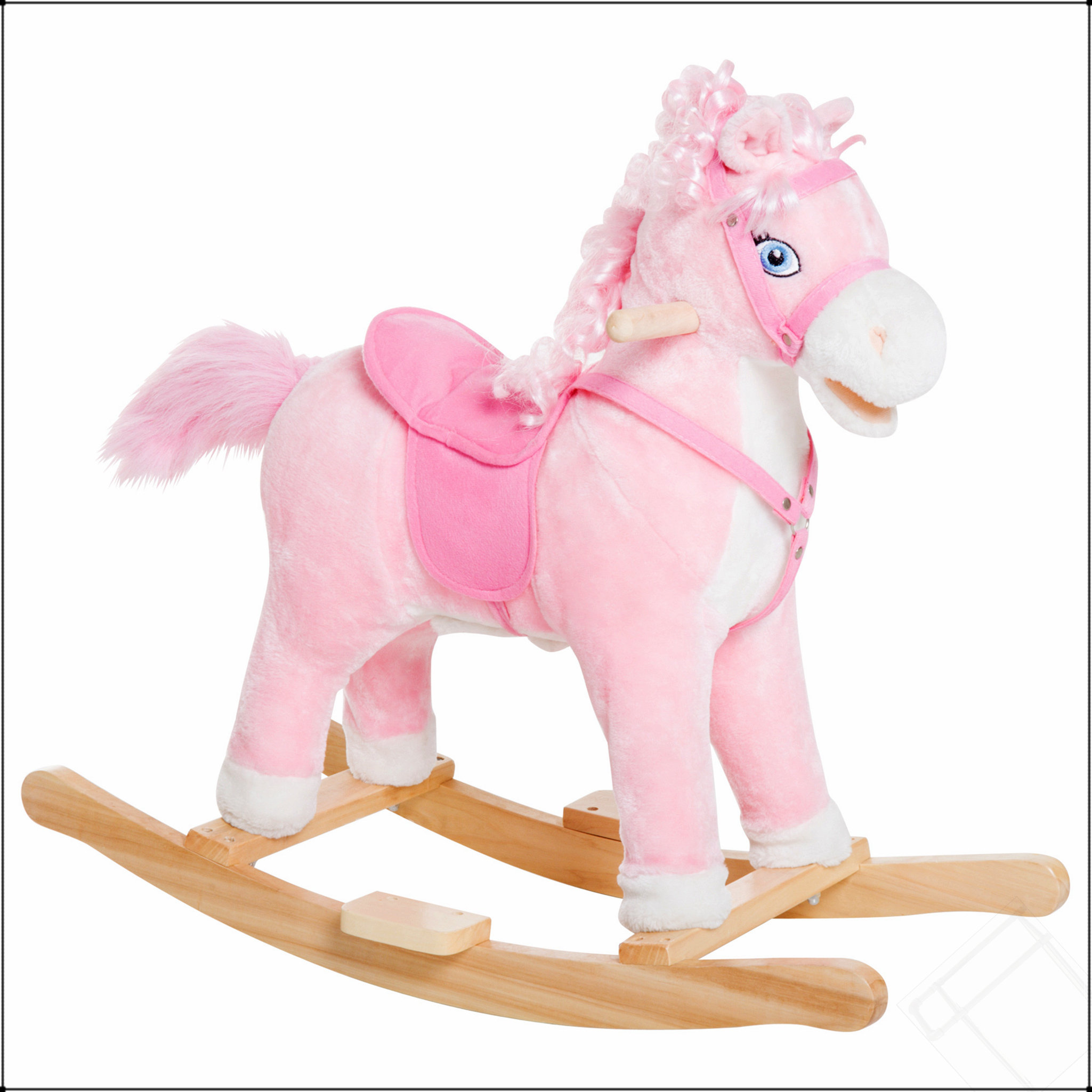 Charlton Home Kids Ride On Rocking Horse Toddler Plush Toy With ...
