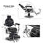 Fauteuil de coiffeur inclinable à pompe hydraulique Keyra-1211340442