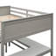 Lit mezzanine double avec tablettes et bureau, lit mezzanine en bois avec bureau-677817584