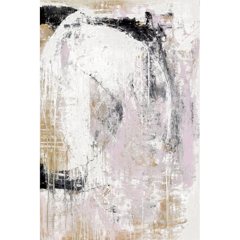 Washed Secrets by Erin Ashley - Painting on Canvas, 76 cm H x 51 cm W, Black Floater Framed