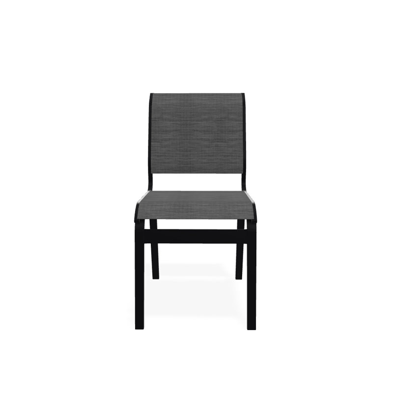 Chaise d'appoint de salle à manger Hiraku, Noir texturé, Gris anthracite Collect