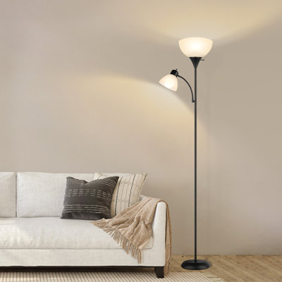 Neydelin 71'' LED Dimmable Torchiere Floor Lamp with Reading Light