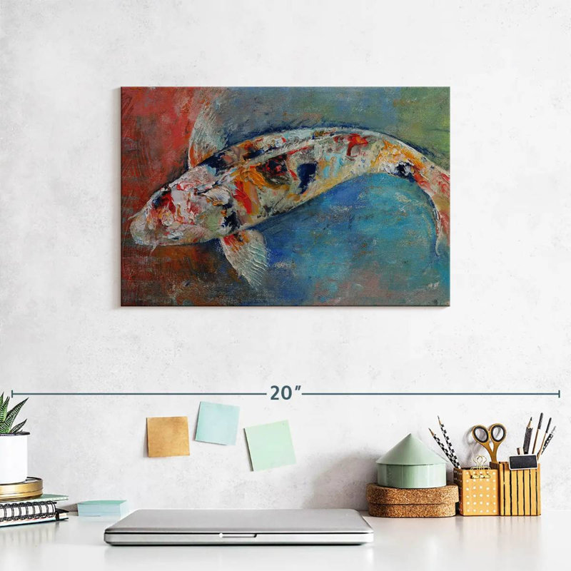 Crowle Japanese Koi, 8" H x 12" W